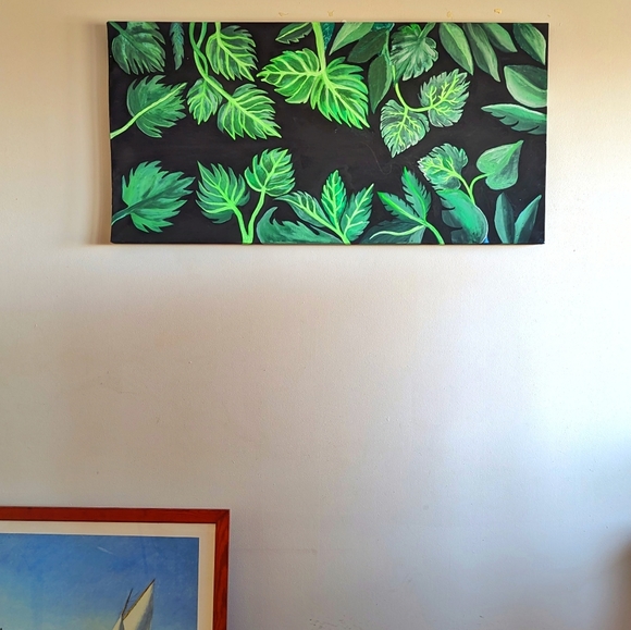 Neon Oil Painting, Abstract floral theme - Picture 1 of 3